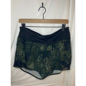 Old Navy Active Green Plant Print Go-Dry Shorts Size M